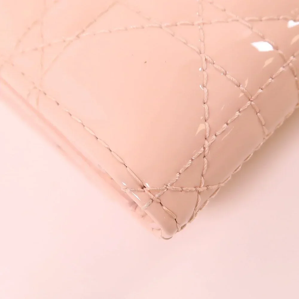 ❤️Authentic CHRISTIAN DIOR CD GHW Lady Dior Lotus Wallet❤️